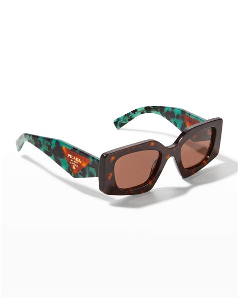 prada acetate rectangle black sunglass|Sunglass Hut at Macy's.